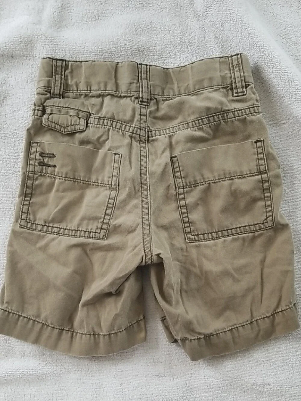 Old Navy Tan Kids Shorts with Black Floral Accent